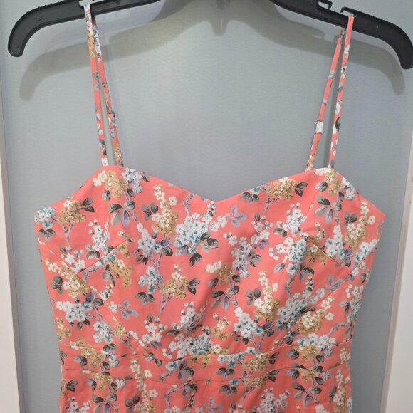 J.Crew Liberty Fabric Pink Floral Mermaid Hem Dress Size 6 NWT 100% Cotton - Picture 2 of 9